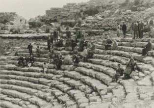 Members of the Touring Club Italiano  in the Segesta Amphitheater. 
	
		1924