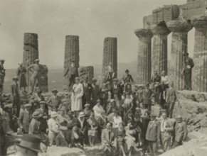 In front of the Temple of Juno in Agrigento. 
	
		1924