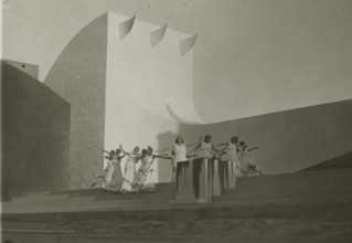 Performance of Antigone at the Greek Theatre of Syracuse. 
	
		1924