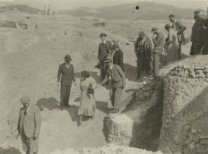 Members of the Touring Club Italiano  visit a sulfur mine. 
	
		1924