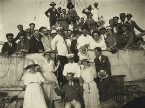 Members of the Touring Club Italiano  on the destroyer in Rhodes. 
	
		1929