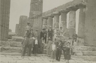 In front of the Temple of Juno in Agrigento. 
	
		1924