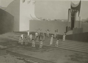 Performance of Antigone at the Greek Theatre of Syracuse. 
	
		1924