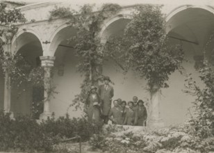 In the cloister of the Hotel San Domenico in Taormina. 
	
		1924