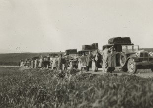 Trucks leaving. 
	
		1924