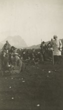 Stop during the climb to Gran Sasso. 1913