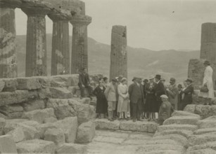 The Touring Club Members  in the Temple of Juno in Agrigento. 1924