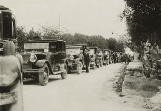 Line of trucks. 1924