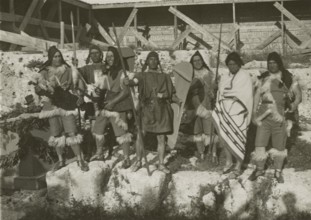 Actors waiting to go on stage in Syracuse. 1924