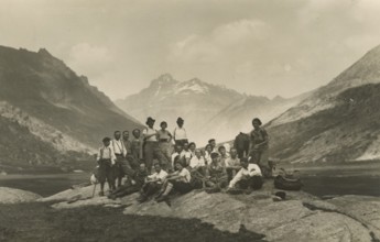 Hikers at the Nivolet lakes. 1933
