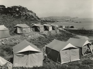 Touring Village in La Maddalena: the area reserved for tents. 1967