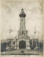 Milan Exhibition 1906: Navy Pavilion and Salmoiraghi Lighthouse. 1906