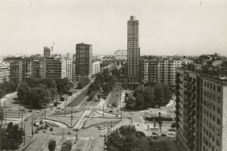 Republic Square in Milan. 1956
