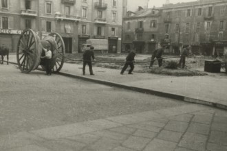 Roadworks in Milan. ca. 1940