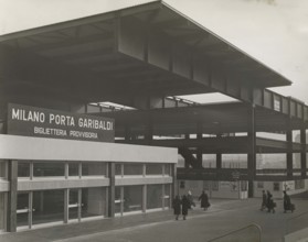The newly inaugurated Porta Garibaldi station. 1961