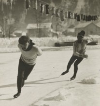 Skiing in Saint-Moritz. 1911