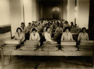 Tobacco packaging in a factory in Lecce