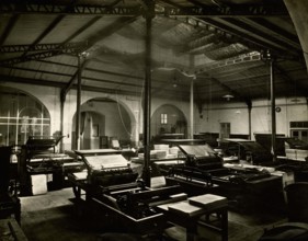 The lithographic machines room of the Military Geographic Institute of Florence