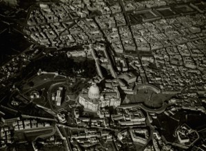 Aerial view of Rome with the Borgo Spina
