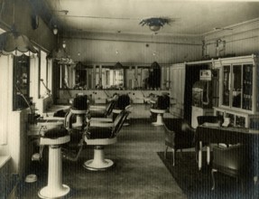 The barber shop at La Rinascente department store in Milan