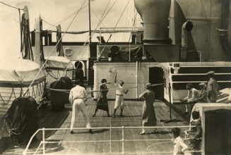 Games aboard the ocean liner Conte Verde