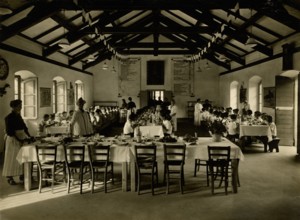 The refectory of the Alpine village of the Italian Touring Club