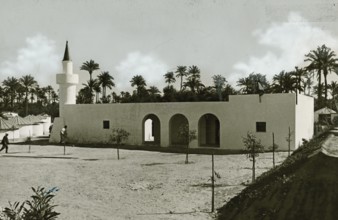 The mosque in the Tadjoura oasis, an Italian-built Bedouin village.