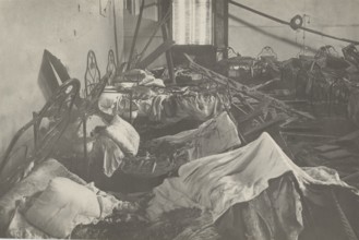 The civil hospital in Venice hit by a bombing.