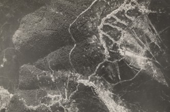 Aerial view of the trenches at Col Moschin.