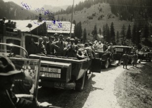 Toruing Club Italiano Members' cars in Corvara.