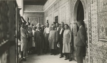 Hikers in the Gurgi Mosque in Tripoli.
