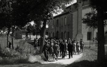 The visit to the Lamone reclamation works.