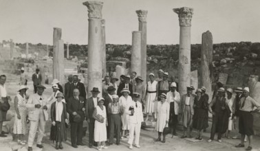 Excursionists at Leptis Magna. 
	
		1931