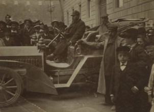 Frederick Johnson in the car. 
	
		1904
