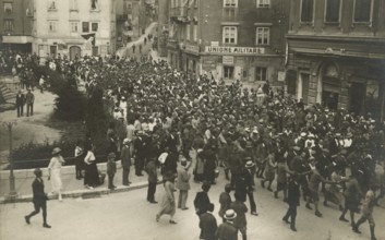 Touring Club Touring Club Italiano Members on the streets of Fiume.