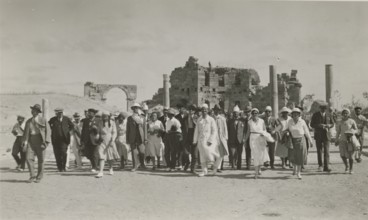 Excursionists at Leptis Magna. 
	
		1931