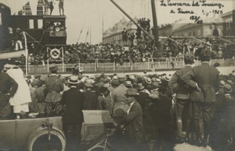 The Touring Club Italiano  Caravan in Fiume. 
	
		1920