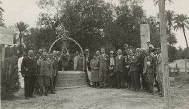 Excursionists at the well of Giama el-Turk. 
	
		1931