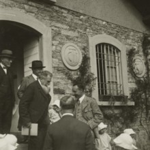 Federico Johnson visits an area of the Touring Club Italiano Italian Club. 
	
		19020-1930