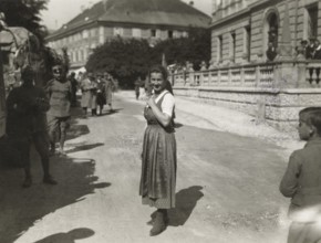 Woman in Tyrolean dress. 
	
		1919