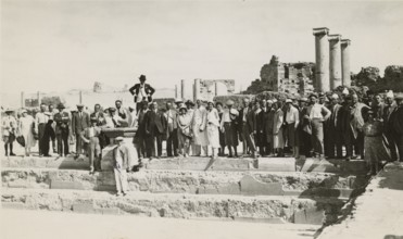 Excursionists at Leptis Magna. 
	
		1931