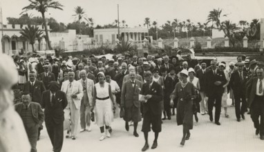 Members of the Touring Club Italiano  visiting the Government Palace in Sciara Sciat. 
	
		1931