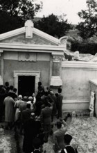 Homage to the tomb of Italico Sandro Mussolini in Paderno. 
	
		1931