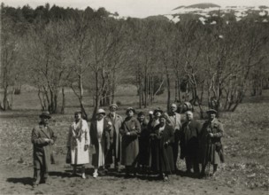 Touring Club Members  on the slopes of Etna. 1924