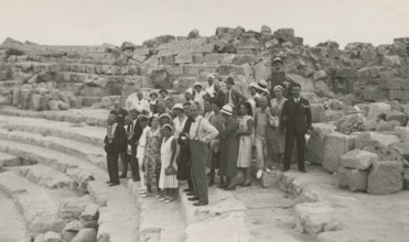 Excursionists in the Sabratha theater. 1931