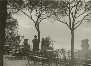 The terrace of the Hotel San Domenico in Taormina. 1924