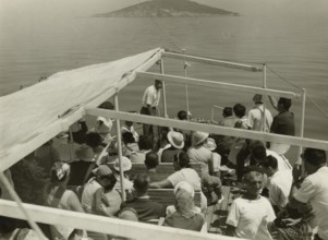 Touring Club  Members  on a cruise to the Tremiti Islands. 1958