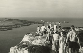 Touring Club Members  on a trip to the Tremiti Islands. 1959