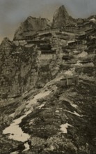 Barracks of the Cosmagnon Sub-Sector Command at Roccia Lora. 1915-1918  before 1928