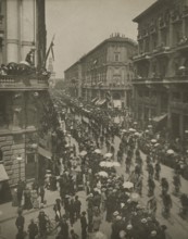 The engine of the Benz car. 1954